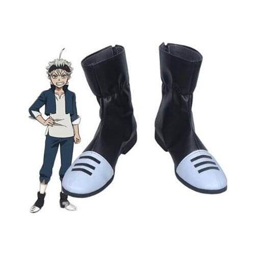 Black Clover Asta Cosplay Shoes Boots Anime Halloween Party Boots for Adult Men Shoes Accessories