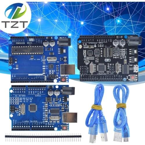 1Set UNO R3 Official Box ATMEGA16U2 / UNO+WiFi R3 MEGA328P Chip CH340G For Arduino UNO R3 Development Board WeMos ESP8266