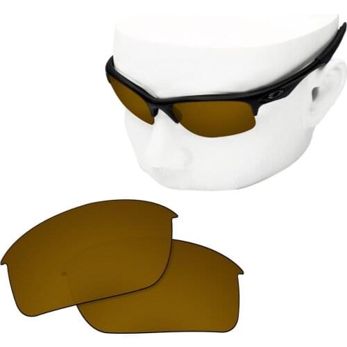 OOWLIT Polarized Replacement Lenses of Peach Gold for-Oakley Bottle Rocket OO9164 Sunglasses