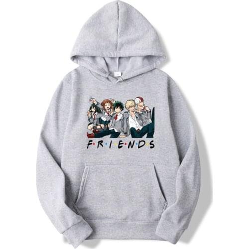 Popular Hoodie Sweatshirt Women Men Anime My Hero Academia Couple Polerone Bluza Damska Korean Clothes Streetwear Sweatshirt Top