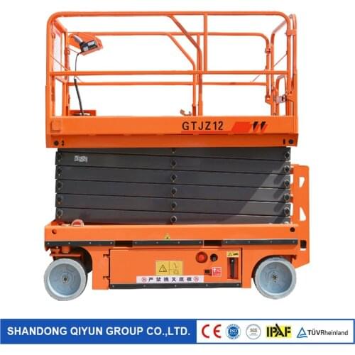 Qiyun 6m Platform Height 230kg Load with 900mm Extended Platform Battery Power Hydraulic Self-Propelled Scissor Lift