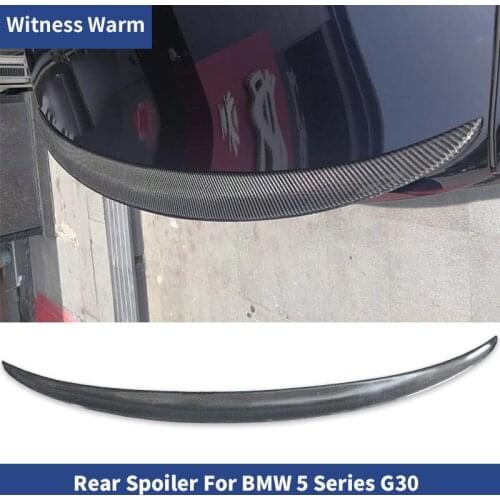 G30 spoiler Carbon Fiber rear spoiler wing For BMW 5 Series G30 520i 530i 540i 550i car body kit 4 door wings 2016-UP