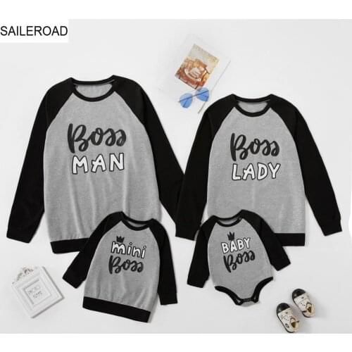 TUONXYE Family matching Autumn Letter Sweaters Outfits Mommy and Me Baby Girls Shirt Clothes Long Sleeve Cotton Mom daughter