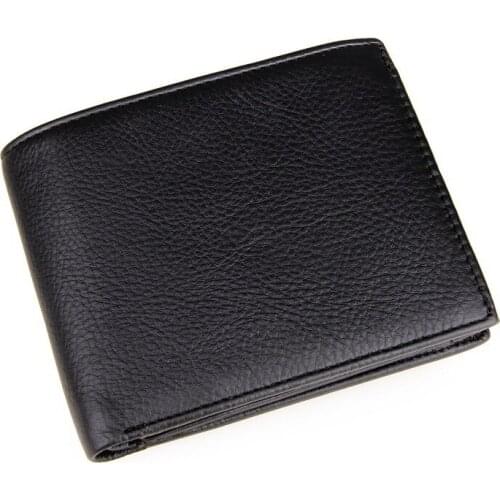 High Quality 100% Real Cow Leather Wallet For Men Minimalist Credit Card Holder # 8084A