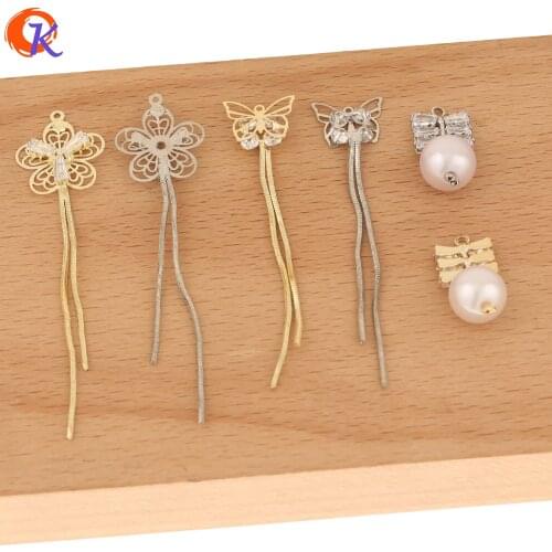 Cordial Design 50Pcs Jewelry Accessories/Earring Findings/Hand Made/Connectors For Earrings/Rhinestone Claw Chain/DIY Charms