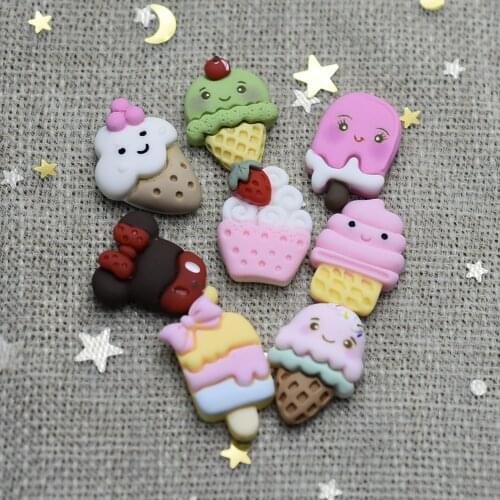 10pcs/lot Resin flat back simulation cartoon ice mix size Cabochon Scrapbook Embellishment DIY