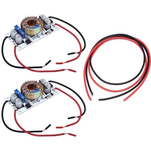 2Pack DC-DC Buck Boost Converter Module 10-40V to 10-50V 10A 250W Adjustable Step Up Voltage Regulator CC CV Power