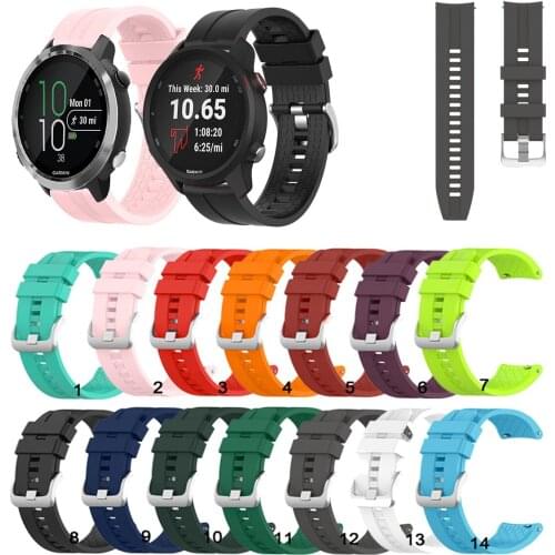 20mm Silicone Watch Band Strap For Garmin Forerunner 645 645M 245 245M for Venu Sq Replacement band strap