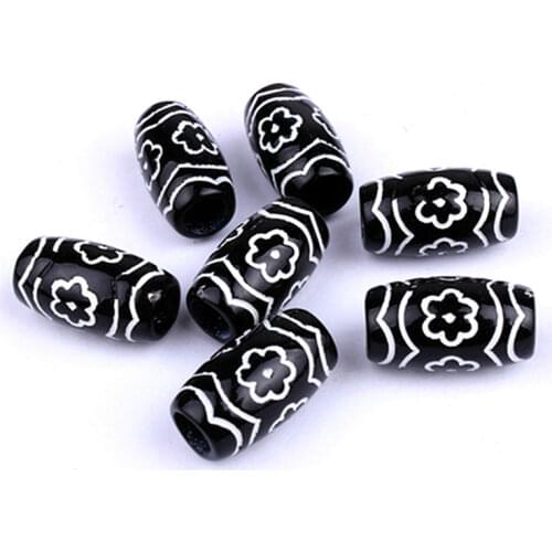 African Hair Rings Plastic Acrylic Beads Cuffs Tubes Charms Dreadlock Dread Hair Braids Jewelry Braiders Decoration Accessories