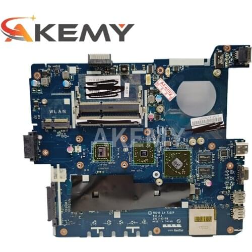Akemy K53BY Motherboard For ASUS X53B K53BY K53BR X53BY LA-7322P laptop Motherboard K53B Mainboard HD6470