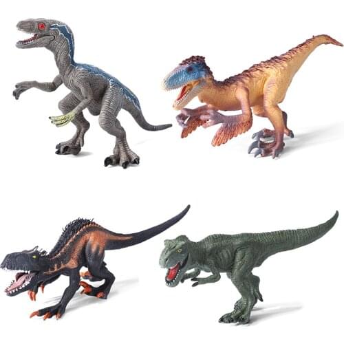 Jurassic Childrens Dinosaur Toy Simulation Plastic Static Wild Animal Decoration Tyrannosaurus Dinosaur Model Set