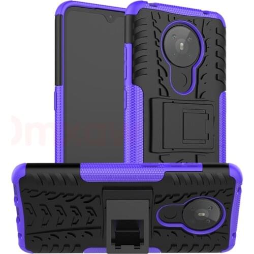 For Nokia 5.3 7.2 6.2 4.2 3.2 2.3 1.3 2.1 7.1 6.1 5.1 Plus X7 X6 8.1 X5 Shockproof Silicone Kickstand Armor Phone Case Cover