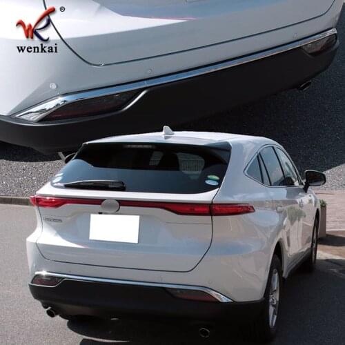 For Toyota Harrier Venza XU80 2020 2021 Rear Bumper Plate Trim Garnish Car Styling Accessories ABS Chrome