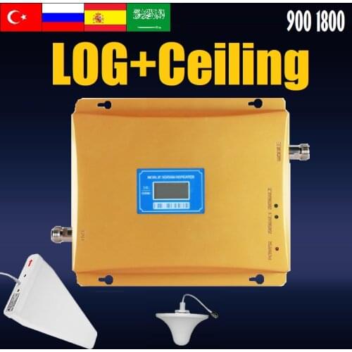 Dual Band Cellular Amplifier 2G 4G GSM 900 4G LTE 1800 Repeater GSM DCS 1800mhz Mobile Signal Booster Antenna Full Kit Russia