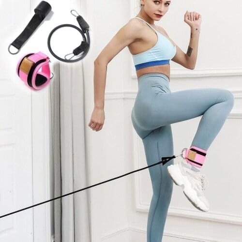 Resistance Bands with Ankle Straps Cuff with Cable for Attachment Booty Butt Thigh Leg Pulley Strap Lifting Fitness Exercise