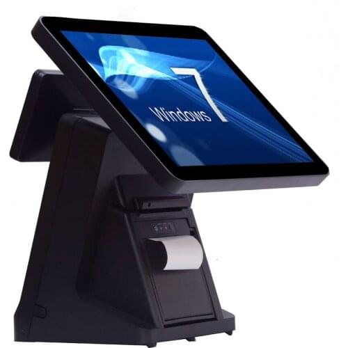 12 Inch Windows Cash Register POS Terminal For Hotel Retail POS Integrated 58mm Printer Built-in VFD MSR