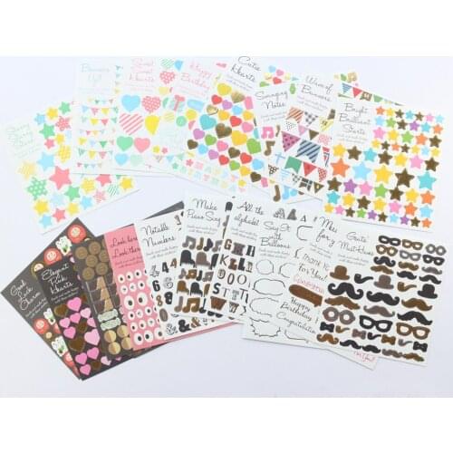 Classic student paper decoration sticker for daily planner notebooks,cute decorative DIY craft working scrapbook sticker for kid