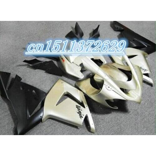 Custom Motorcycle Fairing Kit for KAWASAKI Ninja ZX10R 04 05 ZX-10R 04-05 ZX10R 2004 2005 Silver black Fairings part D