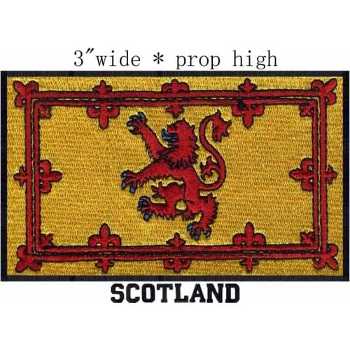 Royal Standard of Scotland 3"wide embroidery patch for sacos papel/etnicas bordadas/anillos manualidades
