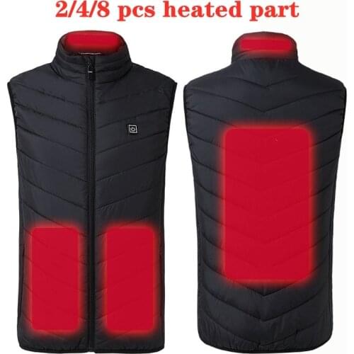 USB heater Heated Jacket Vest USB Electric Battery Heat Outdoor Hiking Winter Jacket Coats Warmer tactical vest veste chauffante