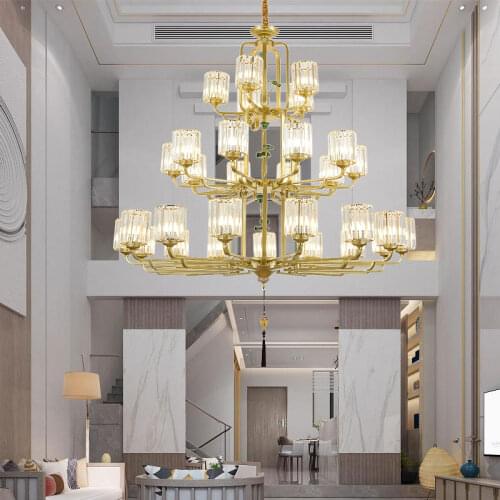 Sales Department Chandelier Hotel Lobby Chandelier Villa Duplex Building Middle Building Living Room Hollow Chandelier