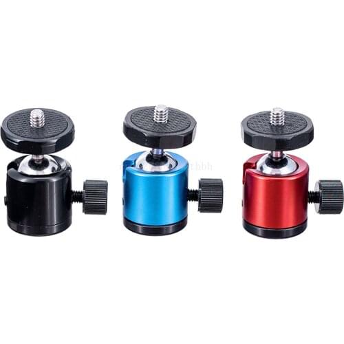 Mini Ball Head 1/4" Screw Mount 360 Swivel Metal Stand Holder for DSLR Camera