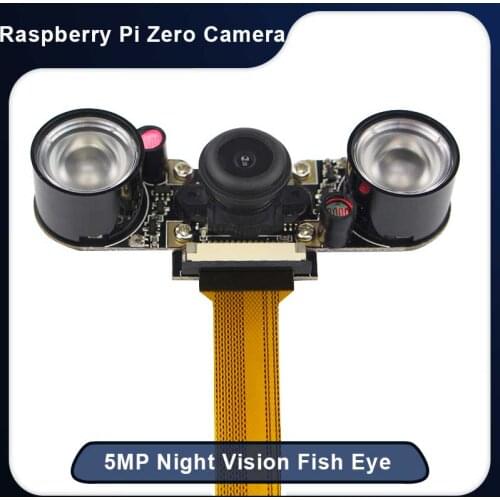 Raspberry Pi Zero Camera Module 5MP Night Vision Camera 1080P Webcam with 2pcs Infrared Lights for Raspberry Pi Zero W 1.3 Pi0