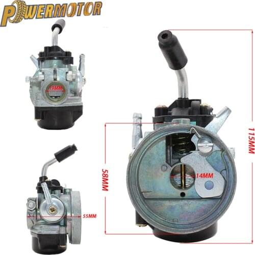 Motorcyle 14mm Carburetor 37cc Water Cooled Carb Modify For 43 47cc 49cc 2-Stroke Mini Moto Pocket bike Dirt Pit Bike ATV Quad