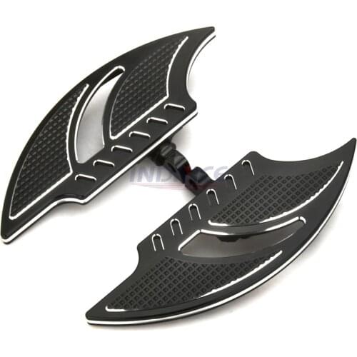 Motorcycle passenger Tomahawk floorboard Black CNC Cut Male Mount Foot Pegs for harley Touring FLHX PEG Dyna Sportster XL