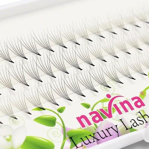 Navina Luxury 6D Mink Individual Cluster Eyelash Extension Natural 3D Volume Effect Eyelashes False Faux Grafting Eye Lashes