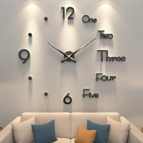 Wall Clock Stickers 3d Modern Watch Creative DIY Wall Clock Living Room Fashion Art Watch Modern Simple Ornaments and Decoration