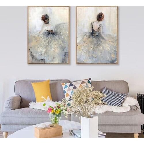 Modern Art Abstract Dancer Wall Decorative Painting Canvas Poster For Living Room Bedroom Dining Room Home Decor