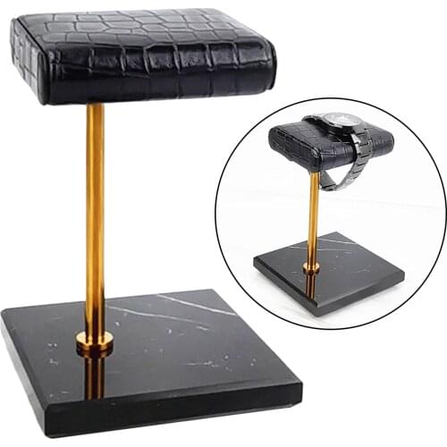 Portable Marble & PU Leather Watch Organizer Display Stand Holder for Watch Bracelet Bangle Placement Stand Perfect Luxury Gift