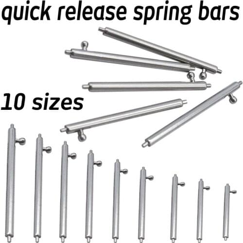 Stainless Steel Watch Band Quick Release Pins Watch Repair Tool WristBand Connect Spring Bar Pin 14 15 16 17 18 19 20 21 22 24mm