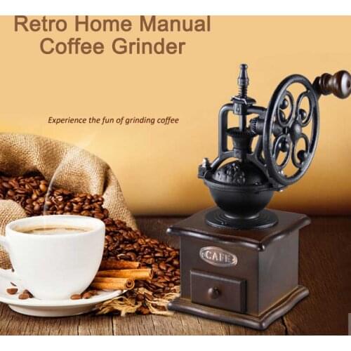 Retro Home Manual Coffee Grinder Hand Grinding Machine Coffee Bean Mill Grinding Ferris Wheel Design Coffee Maker Machine