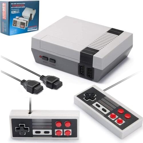 Retro Video Game Console with 620 Games and Two Gamepad Controllers TV Connection Classic Game Box Remind of Childhood
