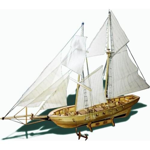 Assembling Model Harvey Wooden Ship Diy Sailboat Assembly Model