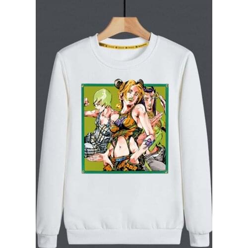 JoJo Bizarre Adventure Stone Ocean Steel Ball Run JoJo Lion Men Hoodies Sweatshirt Print Trend Mens Clothes Hip-Hop Male