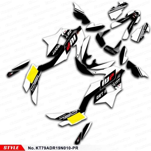 Aftermarket Motorcycle Graphics Vehicle Wraps Kit for 790 Adventure 790 890 ADV R 2019 2020 2021, Style No.KT79ADR19N010-PR