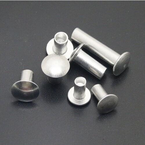 M2.5 Truss Rivet GB873 Half Hollow Oblate Head Aluminum Rivets 4-20mm Length