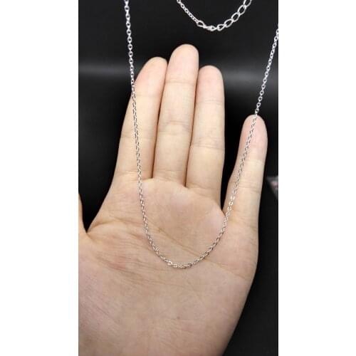 20pcs korea style small thin Silver Plated Lobster Clasp Cable Link Chain 45cm+5cm adjustable Necklaces SanLan