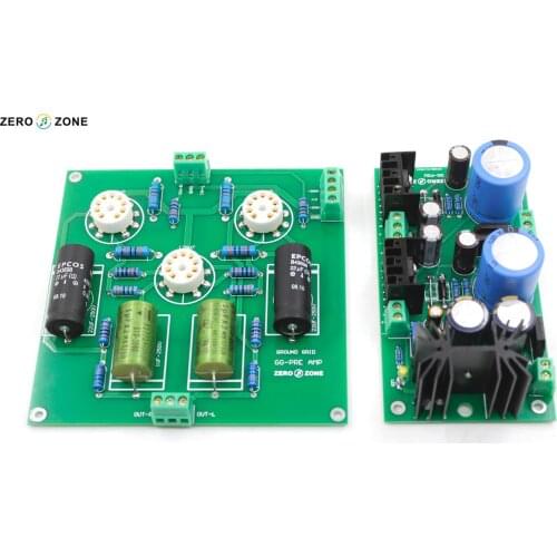 Ground Grid gg 12AU7 Tube front board / GG tube front board + power board (finished board)