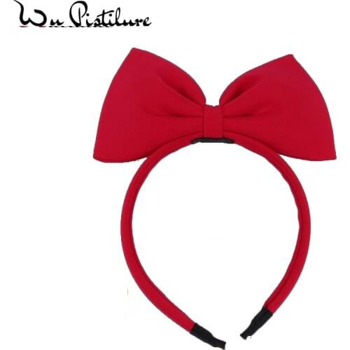 Hair Bows Headband Big Red Bows Hairband Girls Fabric Headwear Kids Hair Accessories Christmas Headband Party Cloth Hair Band