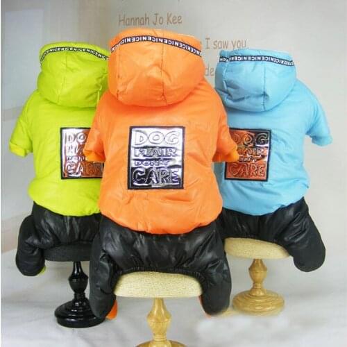 Winter Dog Jumpsuit Pet Clothes Small Dog Jumpsuit Down Jacket Super Soft Warm Puppy Hoodie Coat Costumes for Dogs Cats S-XXL