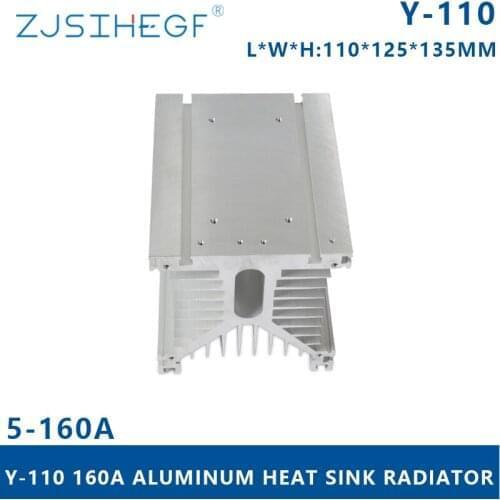 ZJSIHEGF Y type Y-110 L*W*H:110*125*135mm Solid State Relay SSR radiator Heat Dissipator 100A Three Phase SSR module