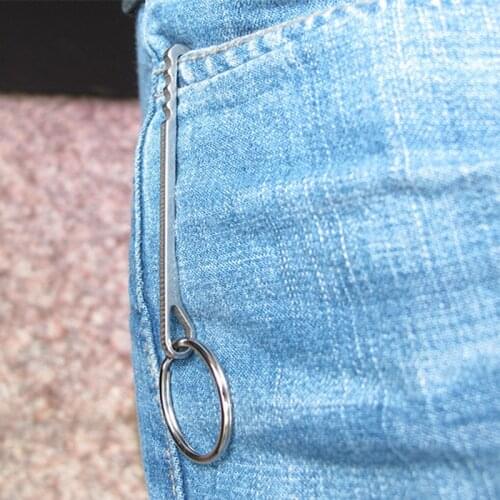 1PC EDC Pocket Waist Belt Clip Stainless Steel Key Clip Keychain Hanging Buckle Quick Hook Backpack Strap Clip Accessories