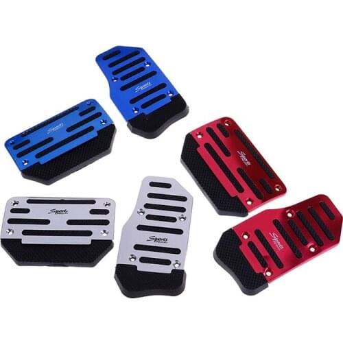 2pcs/set Aluminium Alloy Non-slip Car Automatic Accelerator Brake Foot Pedal Cover Treadle Random SHIDWJ