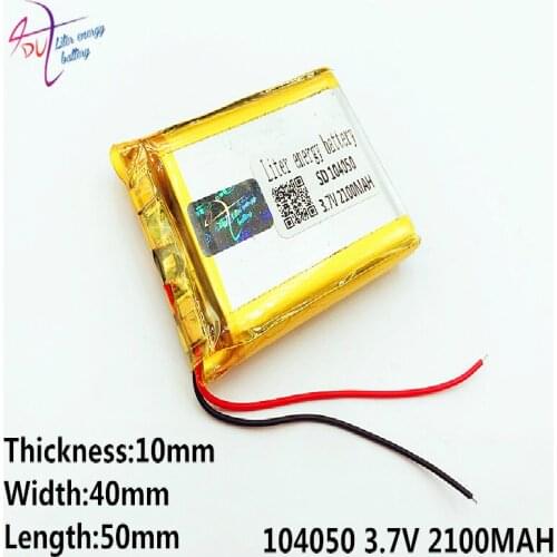 3.7V,2100mAH,104050 PLIB; polymer lithium ion / Li-ion battery for GPS,mp3,mp4,mp5,dvd,bluetooth,model toy mobile bluetooth