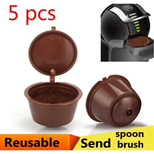 5PCS Coffee Capsule For Nestle Dolce Gusto Capsule Reusable Cafe Tools For Nespresso Refillable Capsule Coffee Filter Kitchen