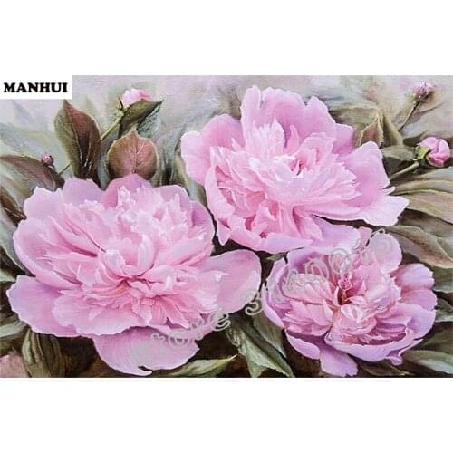 Diamond Mosaic Painting Cross Stitch Peony Square Full Decorative Diy Diamond Embroidery Flower Fashion Gifts BEC202